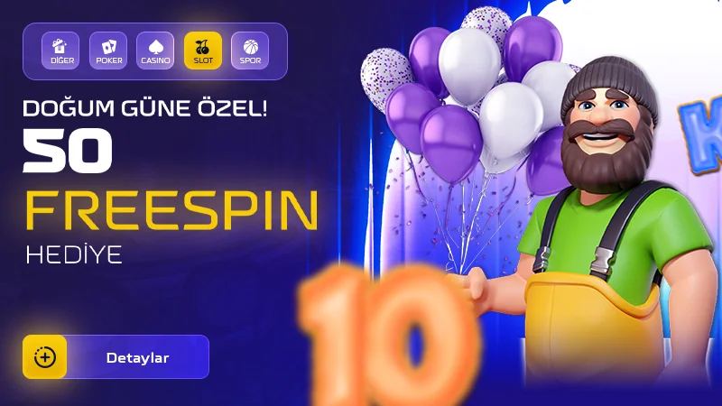 Venusbet doğum günü 50 freespin hediye