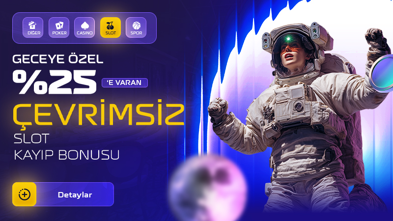 Geceye Özel %25 Çevrimsiz Slot Kayıp Bonusu